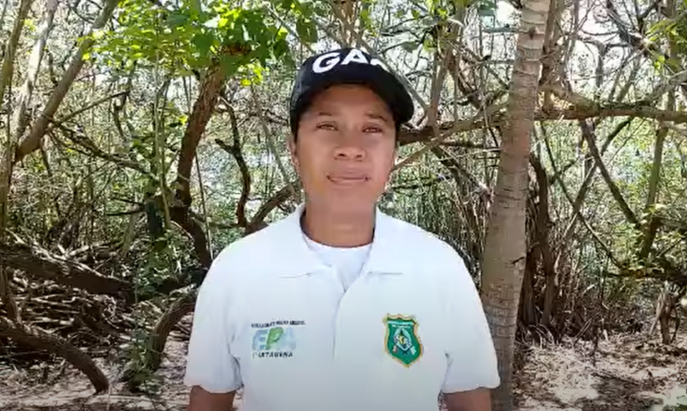 Fotografía, Yessica Pérez Romero, coordinadora del programa de Socialización de la Ley del Plástico De Un Solo Uso, en convenio con el Establecimiento público Ambiental, EPA Cartagena