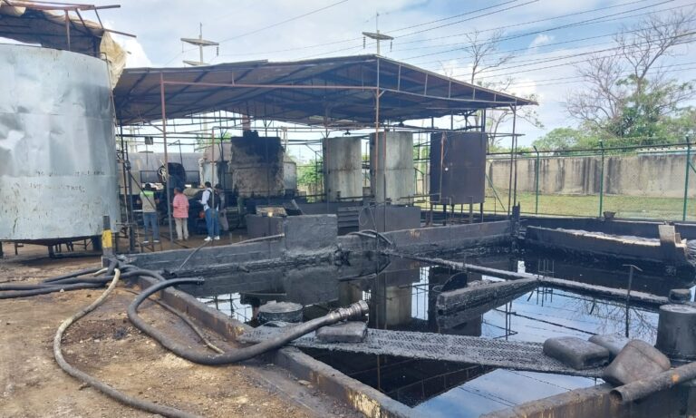 Funcionarios, en operativo de vigilancia y control, suspendieron empresa industrial en el sector de Arroz Barato, Zona de Mamonal.